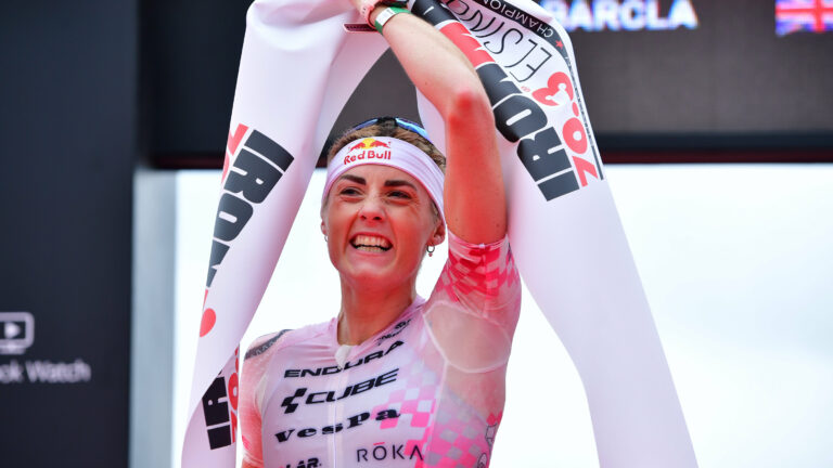 HELSINGOR, DENMARK - JUNE 27: Lucy Charles-Barclay of Great Britain wins the IRONMAN 70.3 European Championship Elsinore on June 27, 2021 in Helsingor, Denmark. (Photo by Alexander Koerner/Getty Images for IRONMAN)