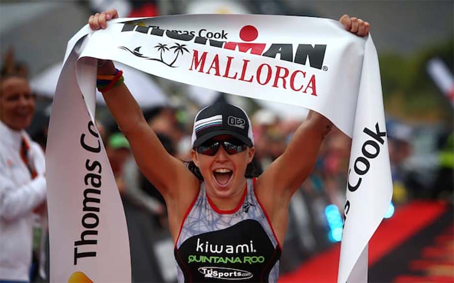Jocelyn McCauley winning IRONMAN Mallorca 2017
