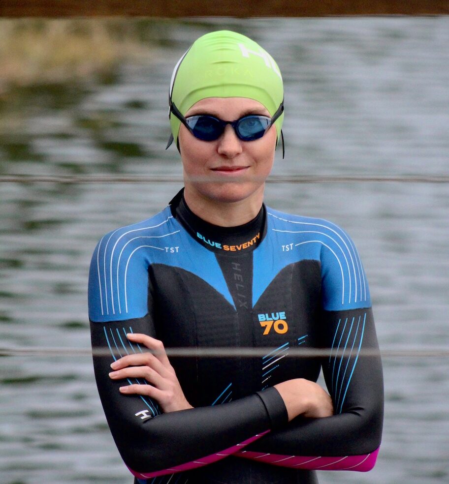 Ali Brauer training image - wetsuit