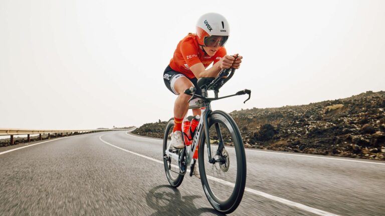 Kat Matthews on BMC bike, TT position