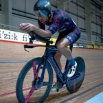 Joe Skipper rides Argon 18 on the Newport Velodrome