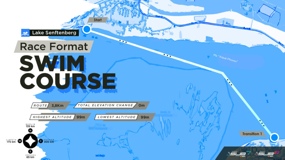 Sub7Sub8 Swim Course map 2022