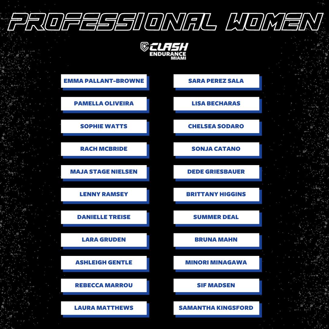 CLASH Miami Women start list 2022