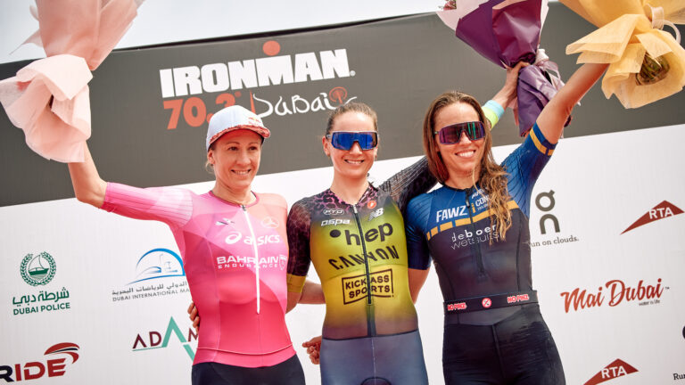 IRONMAN 70.3 Dubai 2022 Women's podium