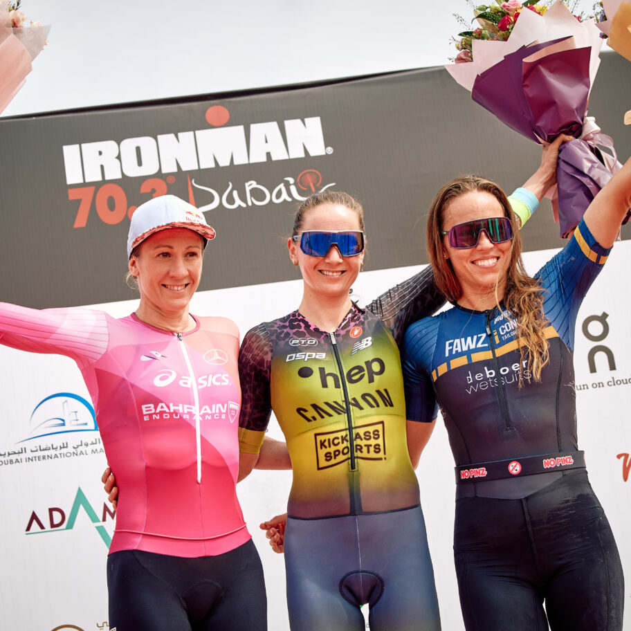 IRONMAN 70.3 Dubai 2022 Women's podium