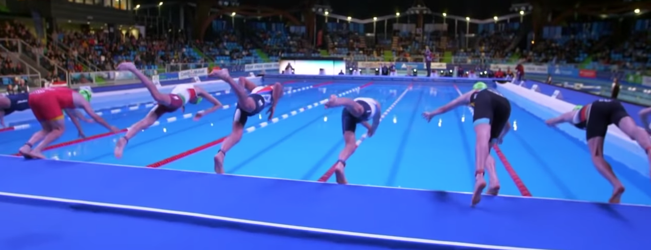 Liévin Triathlon Indoor Festival swim pool