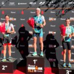 IRONMAN 70.3 Indian Wells 2021 podium - Danielle Lewis, Tamara Jewett, Ali Brauer