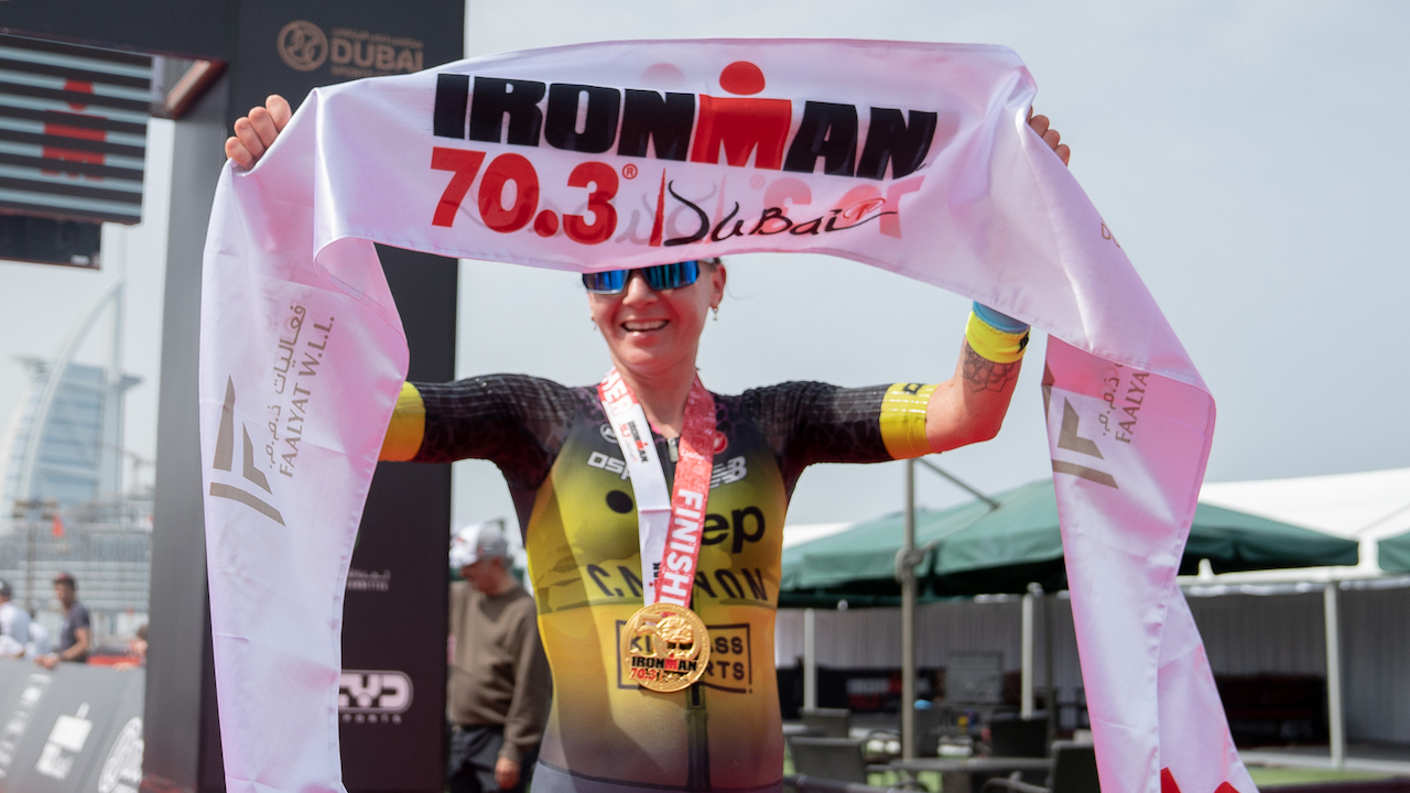 Laura Philipp IRONMAN 70.3 Dubai 2022 banner