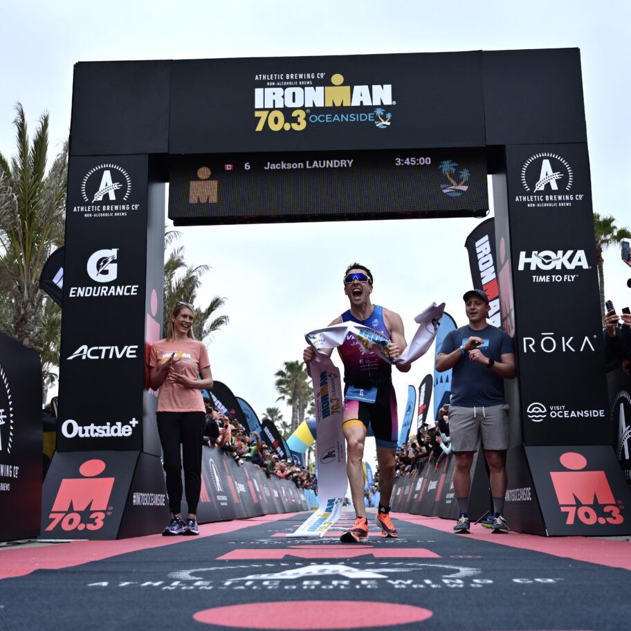 IRONMAN 70.3 Oceanside 2022: Jackson Laundry winning