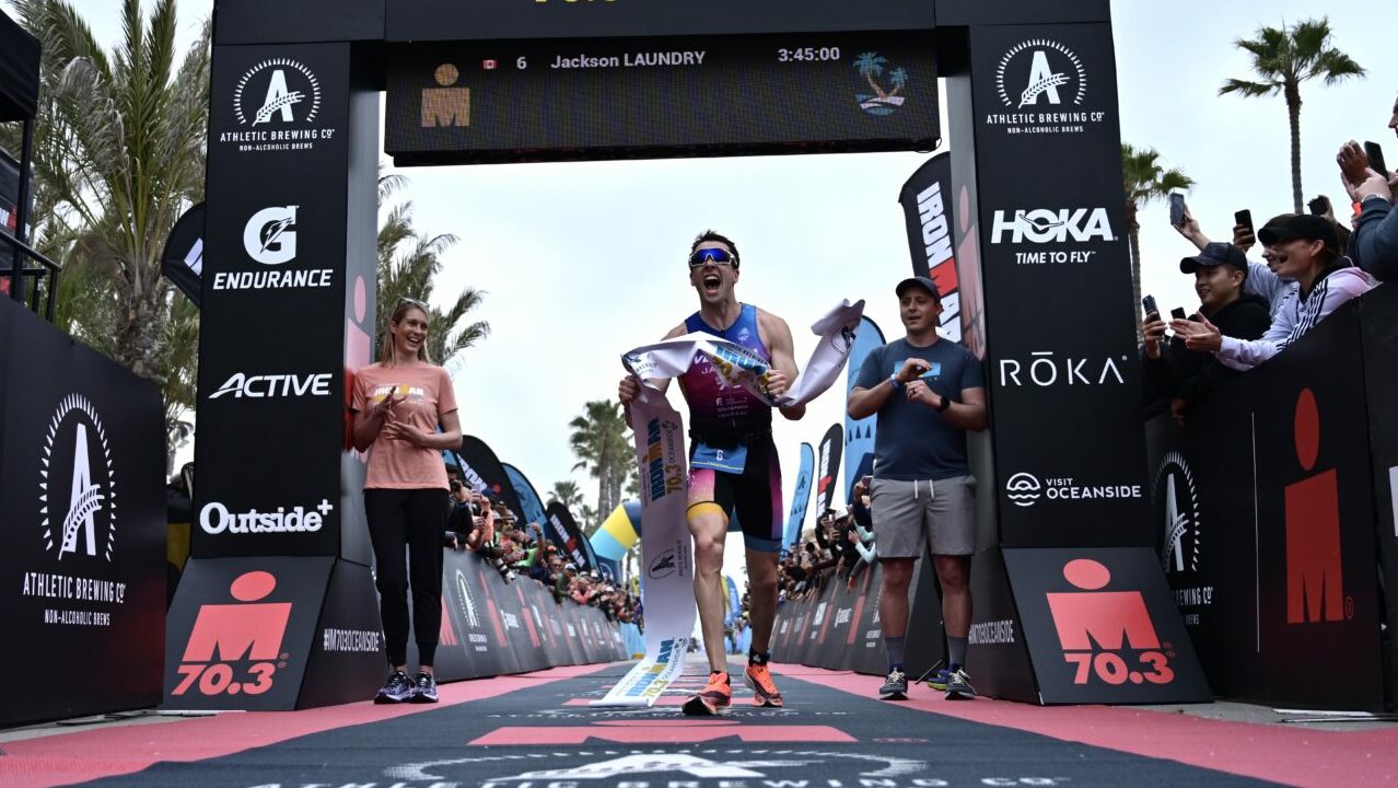 IRONMAN 70.3 Oceanside 2022: Jackson Laundry winning