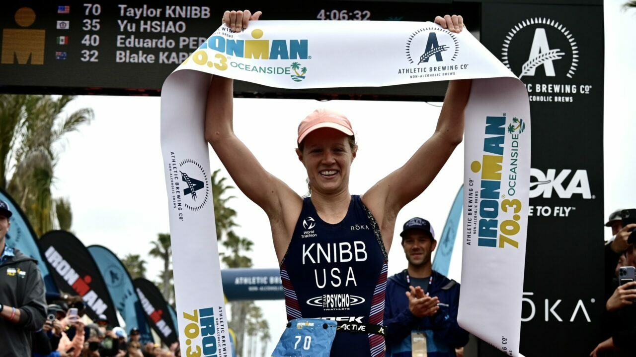 IRONMAN 70.3 Oceanside 2022: Taylor Knibb winning