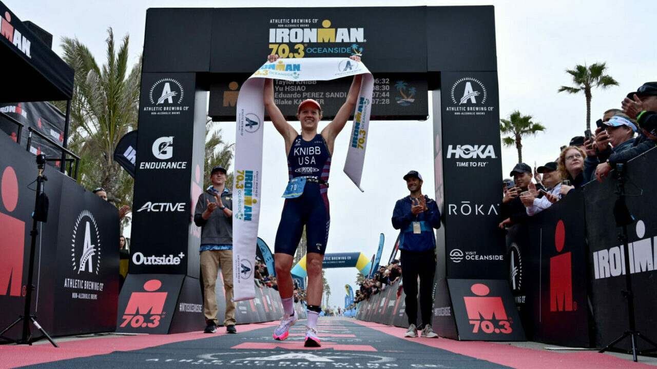 IRONMAN 70.3 Oceanside 2022: Taylor Knibb winning