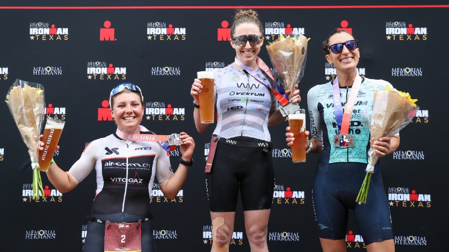 Jocelyn McCauley Lauren Brandon Joanna Ryter IRONMAN Texas 2022 Podium