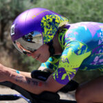 ST GEORGE, UTAH - MAY 07: Ruth Astle of Great Britain competes on the bike during the 2021 IRONMAN World Championships on May 07, 2022 in St George, Utah. (Photo by Sean M. Haffey/Getty Images for IRONMAN)