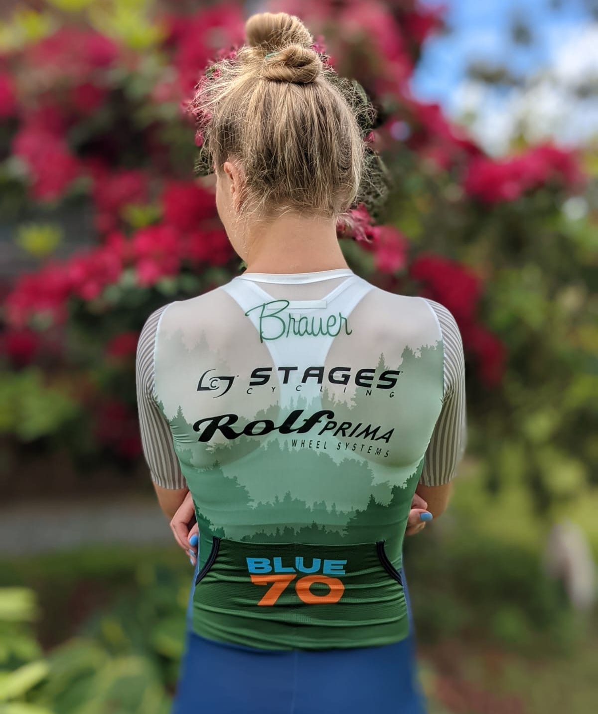 Ali Brauer in race kit (back) 2022