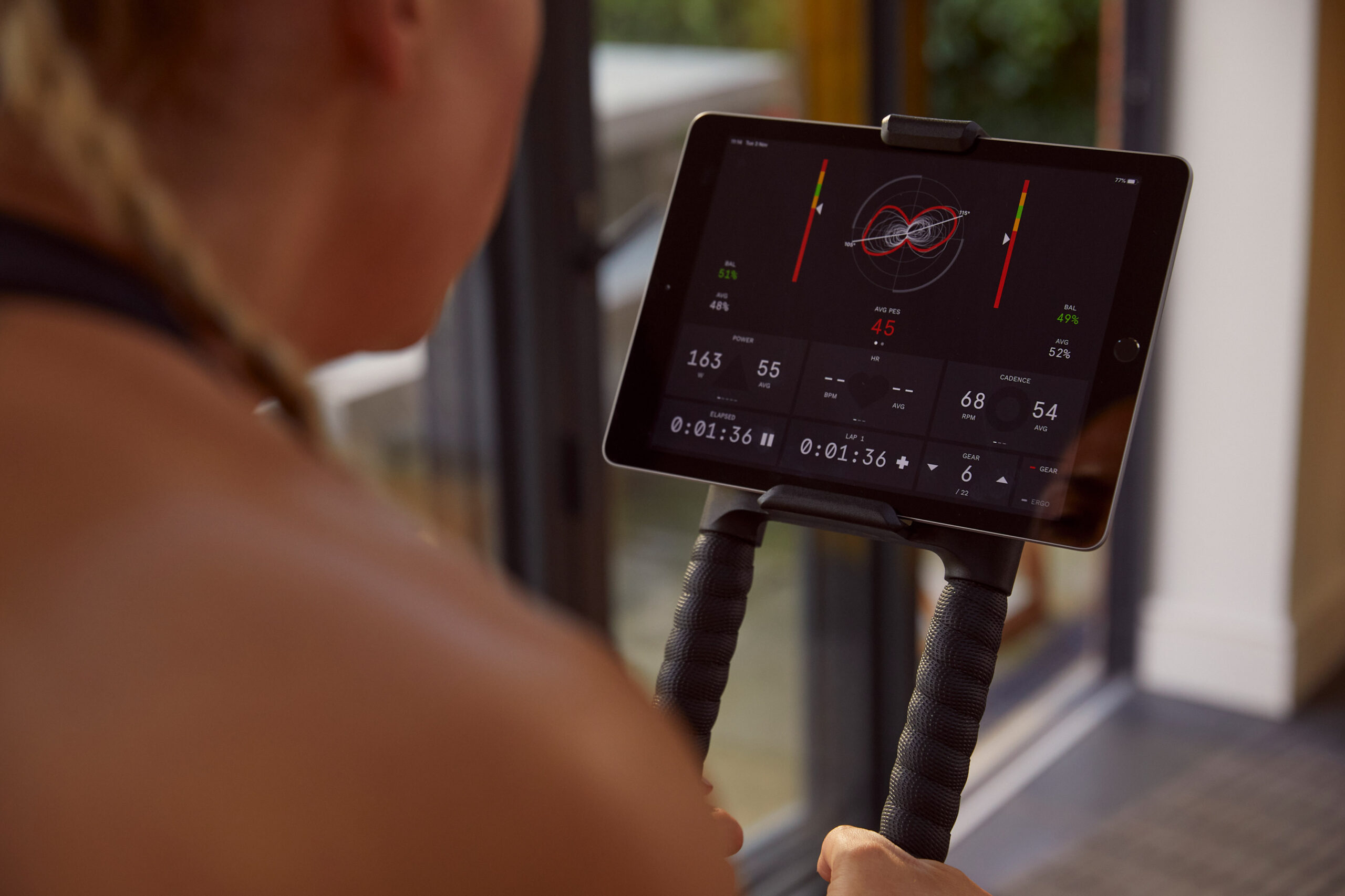 You will need a tablet or a screen to display your training data (Credit: Wattbike)