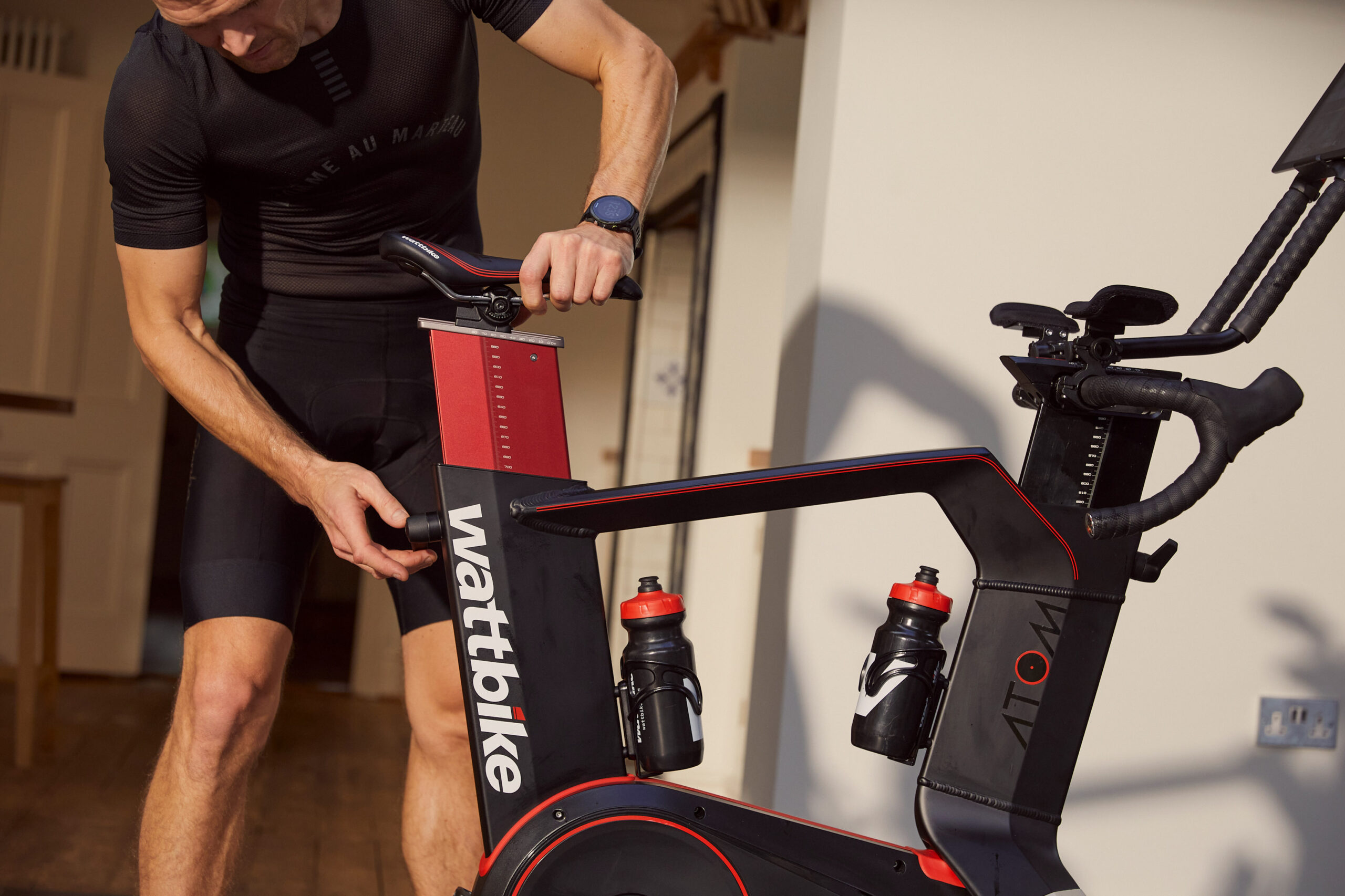 The Wattbike set up can be adjusted for different family members (Credit: Wattbike)