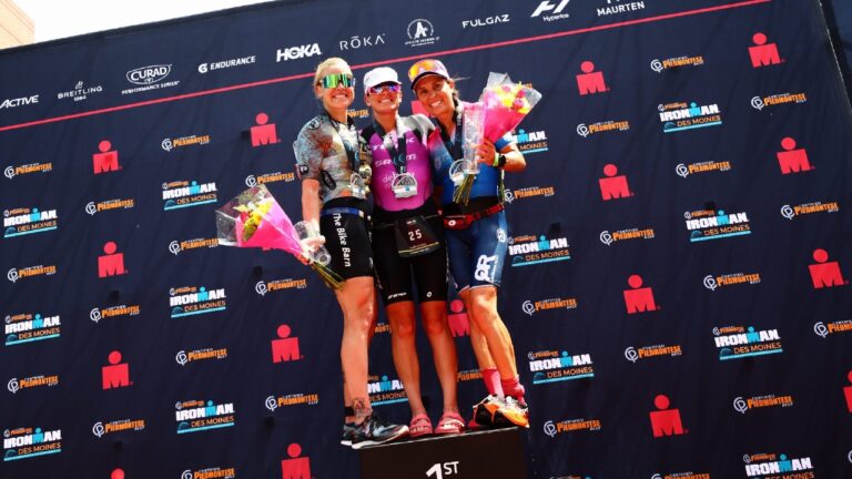 Moench Annett Fillnow Des Moines podium photo credit Archi Trujillo IRONMAN