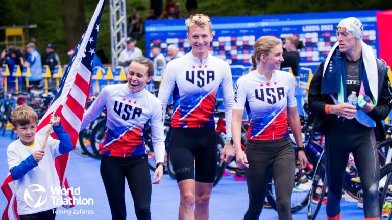 Taylor Spivey WTCS Leeds Photo credit World Triathlon Tommy Zaferes