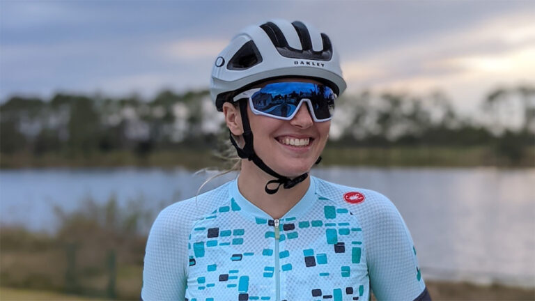 Triathlete Ali Brauer in cycling kit