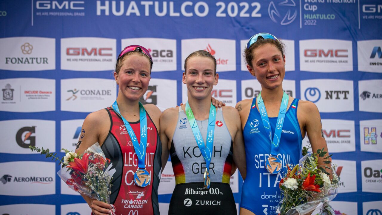 World Triathlon Cup Huatulco 2022 Annika Koch, Emy Legault, Bianca Seregni