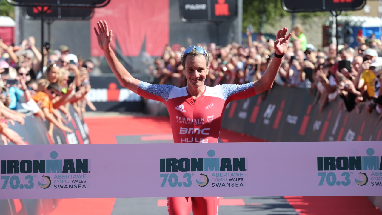 Alistair Brownlee wins Ironman 70.3 Swansea photo credit IRONMAN