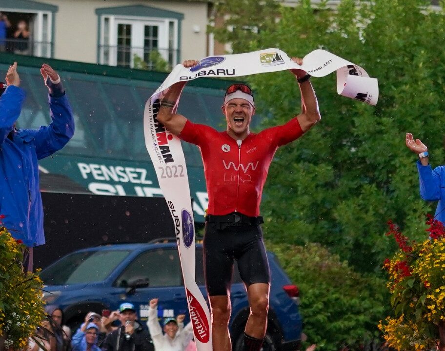 Collin Chartier IRONMAN Mont Tremblant 2022 characterize credit Alex Bierens de Haan Getty Photos for IRONMAN