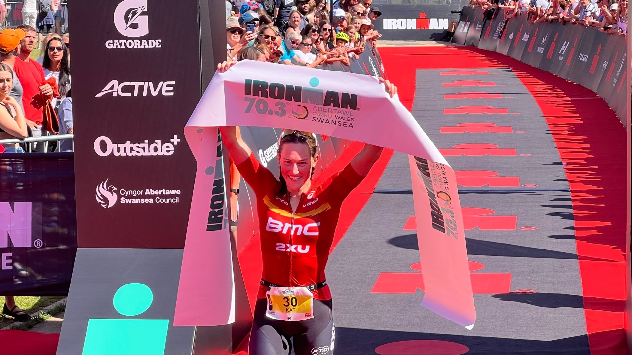 Kat Matthews wins IRONMAN 703 Swansea 2022