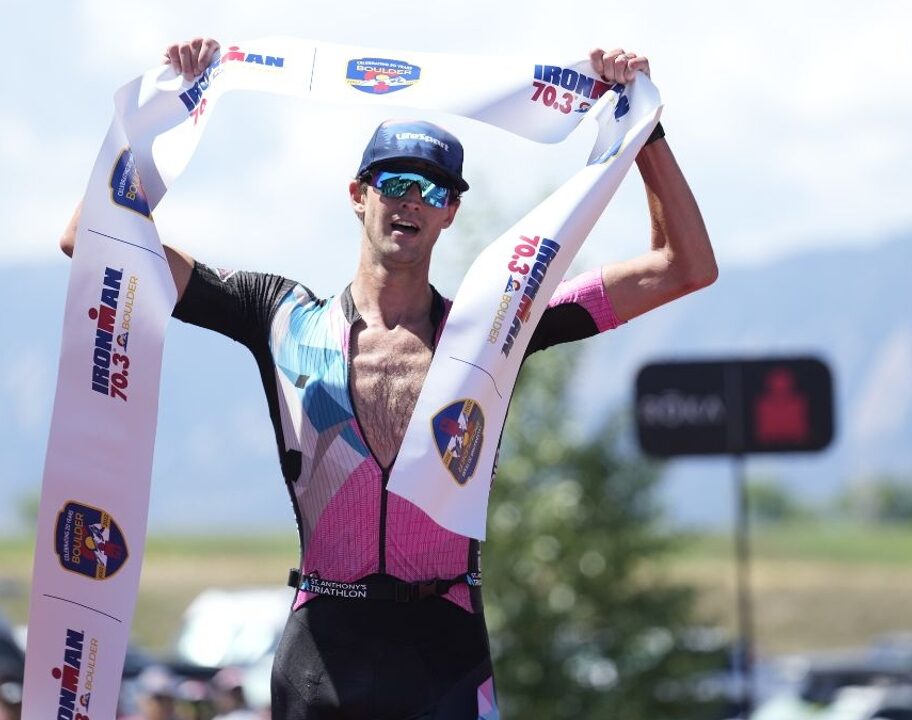 Breaking News Matthew Sharpe wins Boulder photograph credit Patrick McDermott and Getty Photos for IRONMAN