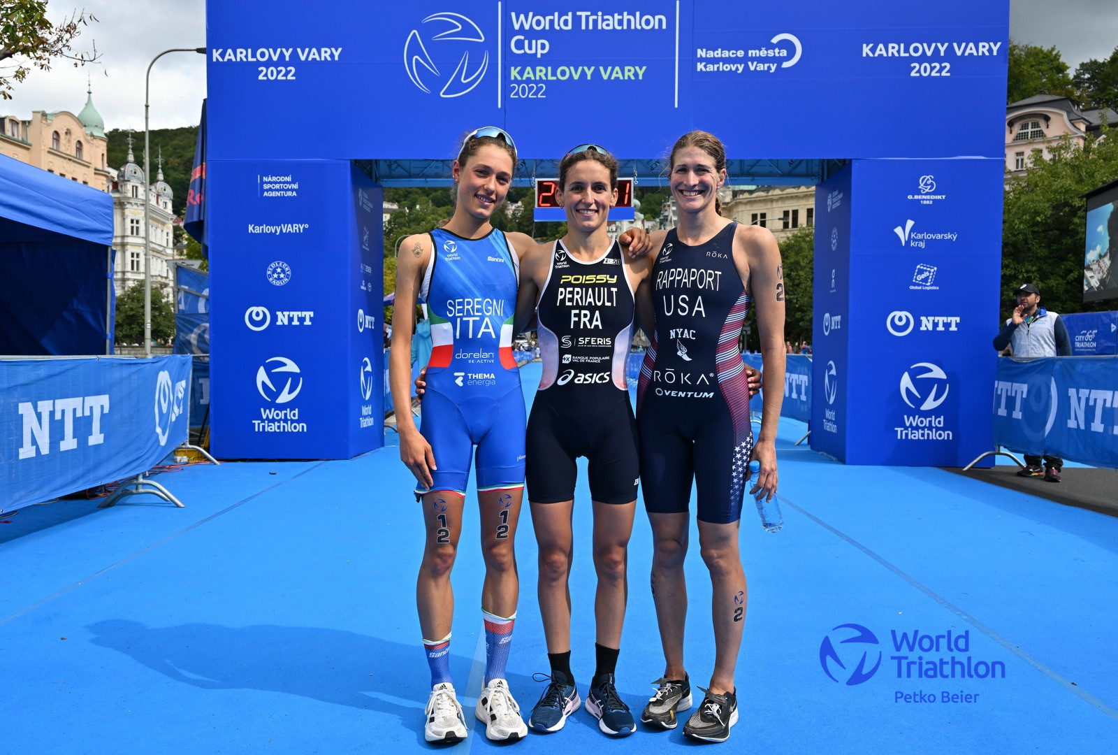 Karlovy Vary World Triathlon Cup 2022 - Leonie Periault, Bianca Seregni, Summer Rappaport