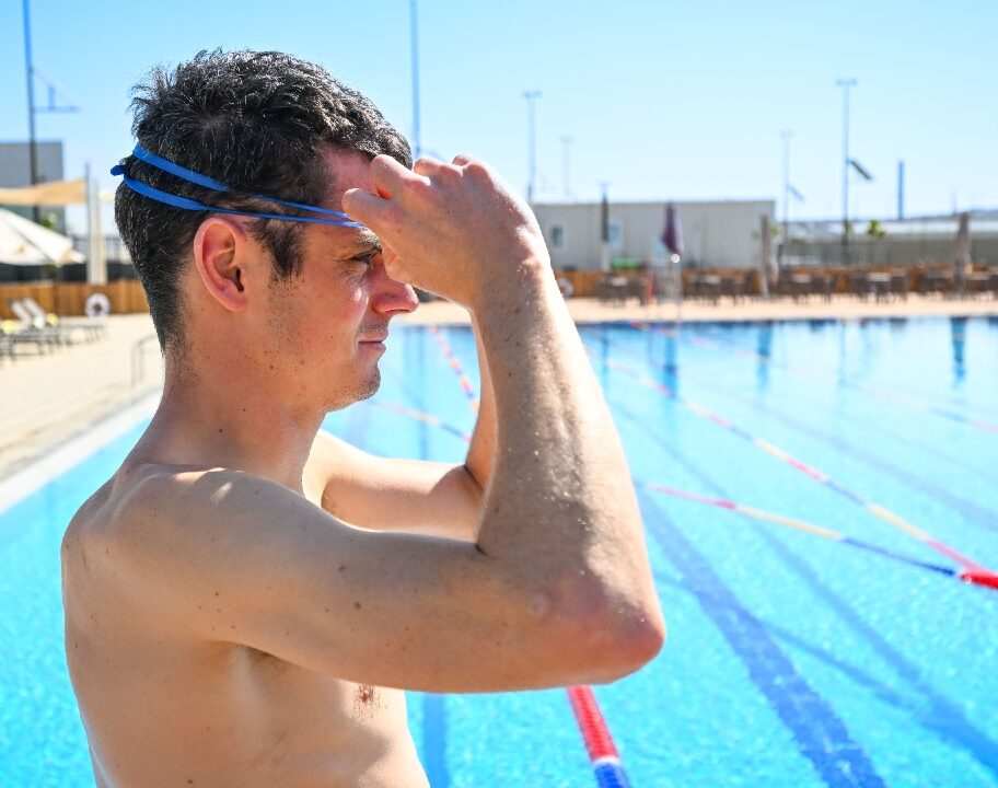 Jonny Brownlee swim pool neom 2022 Photo Bartlomiej Zborowski Superleague Triathlon