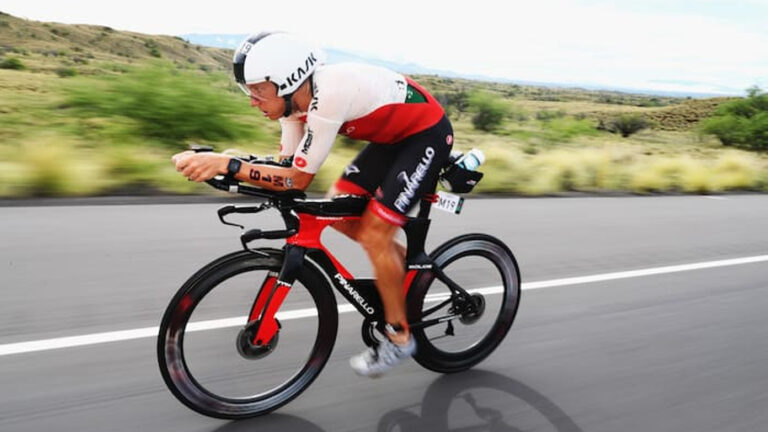 Cameron Wurf in action in 2018 (Photo by Al Bello/Getty Images for IRONMAN)