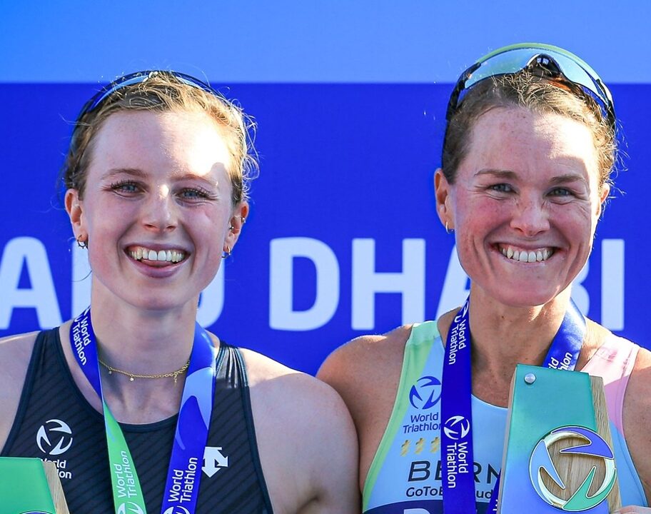 Flora Duffy Georgia Taylor Brown Abu Dhabi 2022 photo credit Wagner Araujo World Triathlon