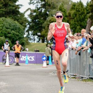 Gwen Joorgensen third place in Taupo comeback in 2023 photo credit Simon Dawson Photography