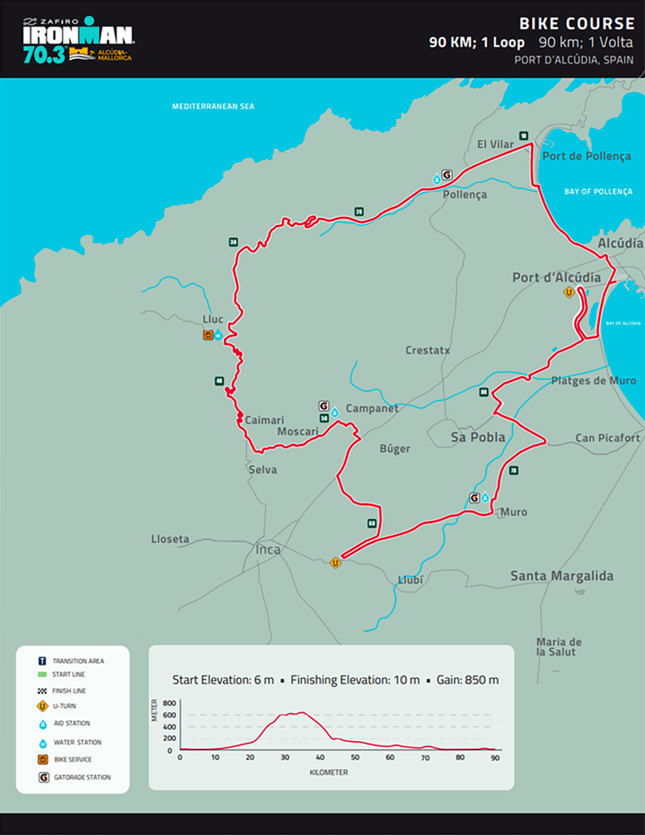 IRONMAN 70.3 Alcudia-Mallorca - Bike Course IRONMAN 70.3 Alcudia-Mallorca - Bike Course