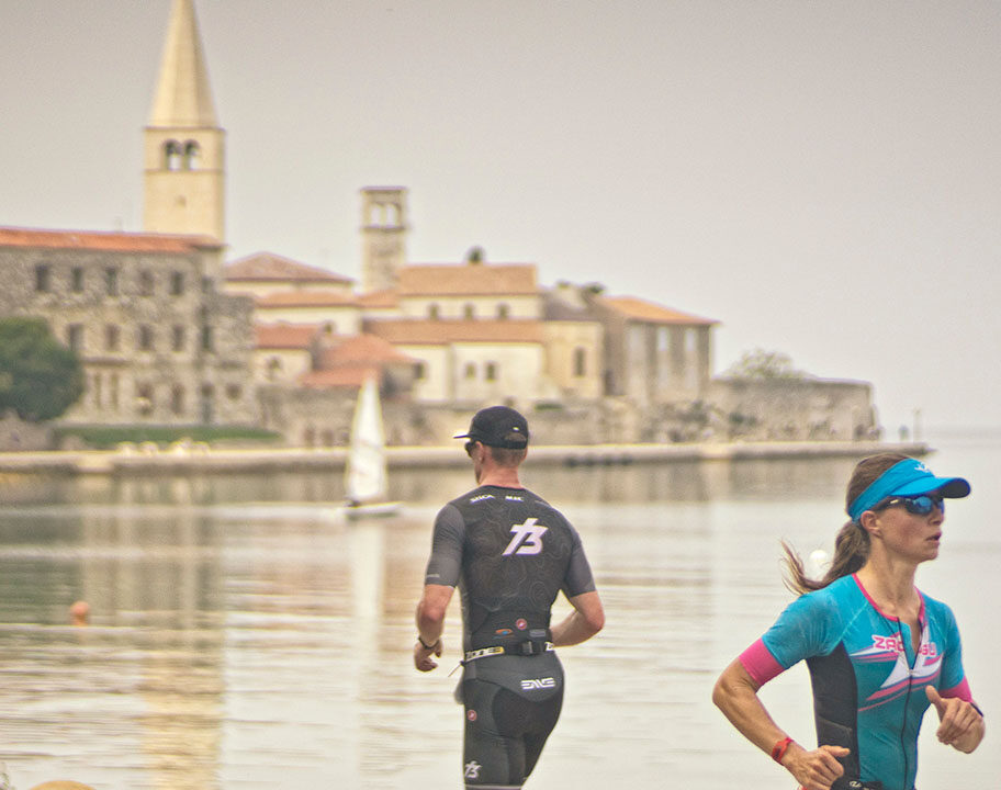 IRONMAN 70.3 Porec run course in town