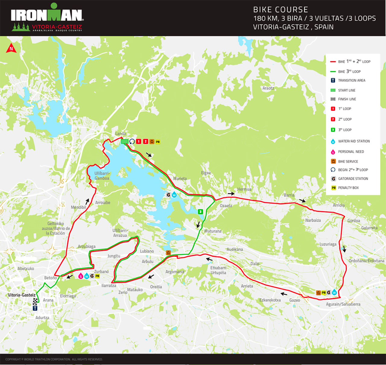 IRONMAN Vitoria-Gasteiz bike course map IRONMAN Vitoria-Gasteiz bike course map