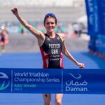 Beth Potter wins WTCS Abu Dhabi 2023 photo credit Tommy Zaferes World Triathlon