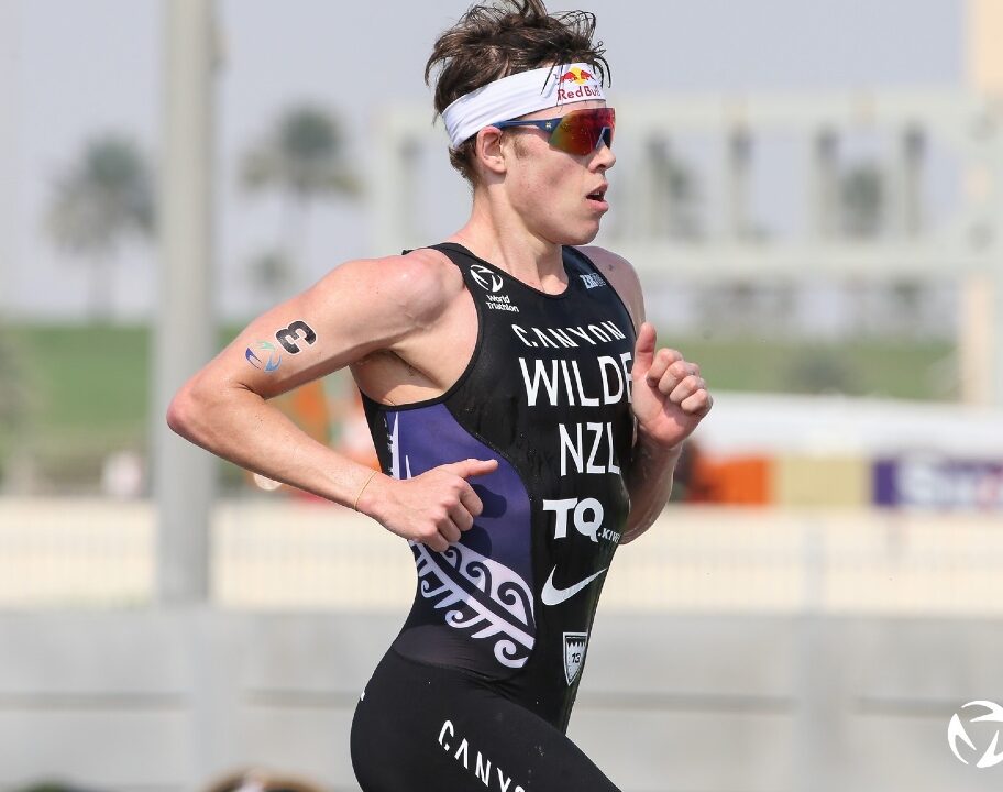 Hayden Wilde clocked 14:42 on the 5km at WTCS Abu Dhabi 2023 photo credit Wagner Araujo