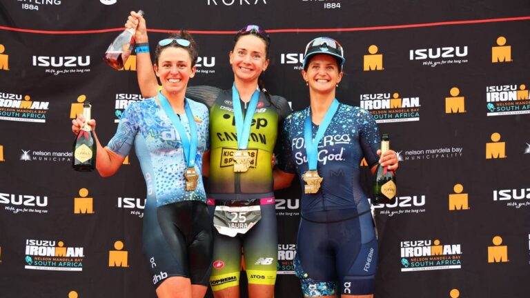 Philipp Langridge Slater IRONMAN SA podium 2023