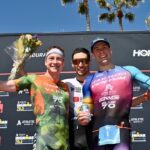 Oceanwide 2023 men podium Bergere West Laundry [Photo credit: Donald Miralle for IRONMAN]