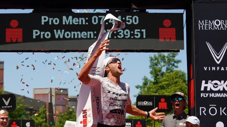 Rudy von Berg wins IRONMAN Texas 2023 [Photo credit: Kyle Rivas / Getty Images for IRONMAN]