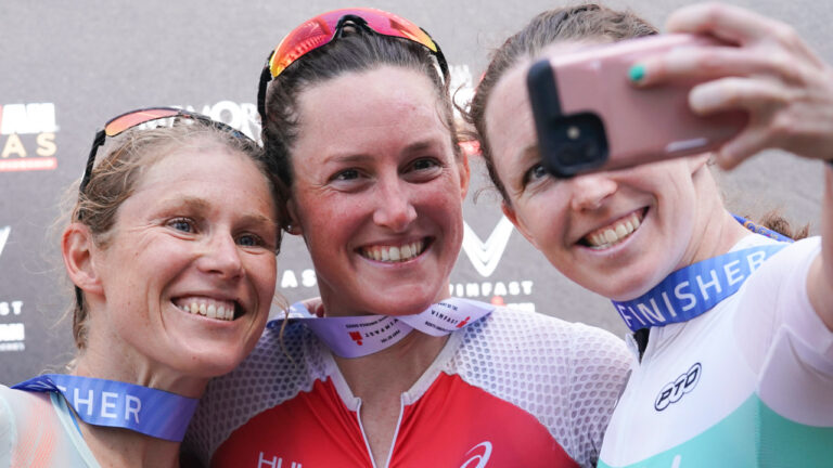 Kat Matthews, Maja Stage Nielsen and Jocelyn McCauley IRONMAN Texas