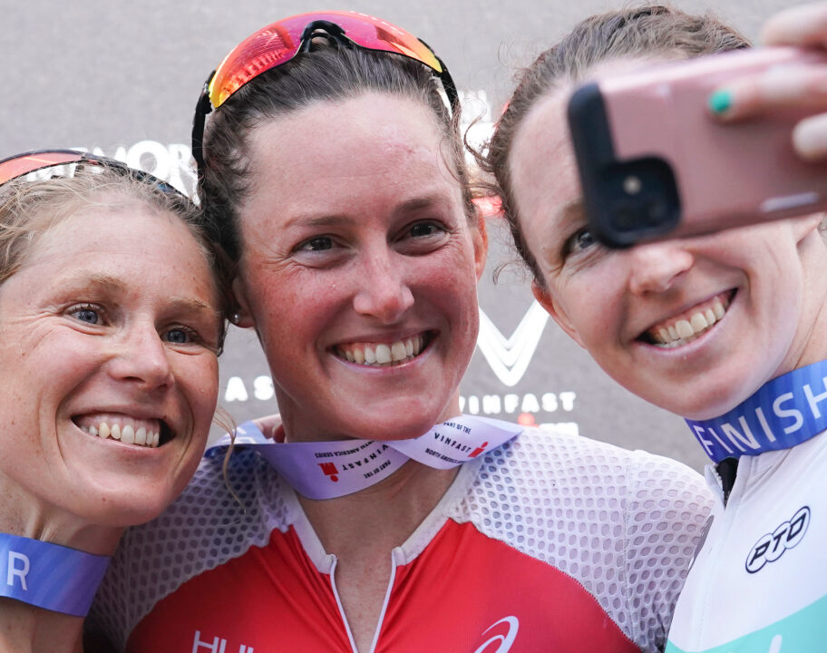 Kat Matthews, Maja Stage Nielsen and Jocelyn McCauley IRONMAN Texas