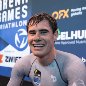 Gustav Iden in action at Super League Triathlon London