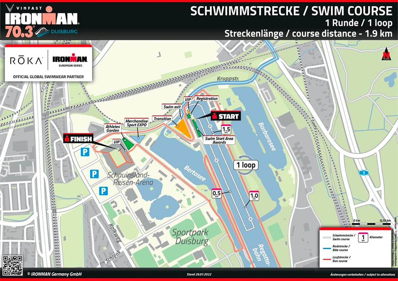 IRONMAN 70.3 Duisburg - swim course map IRONMAN 70.3 Duisburg - swim course map