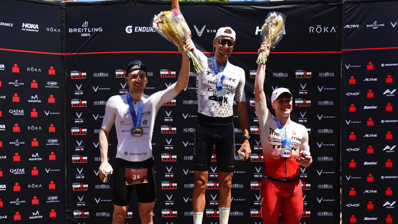 Rudy von Berg, Matthew Marquardt and Rob Wilkowiecki at IRONMAN Texas