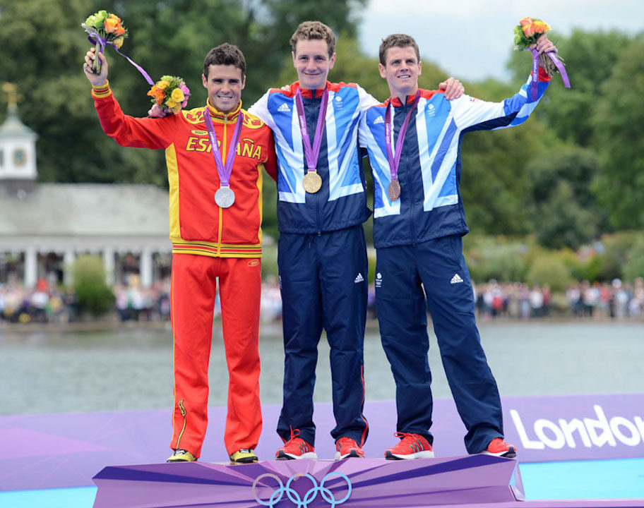 London 2012 Olympic Games - Alistair Brownlee, Javier Gomez, Jonathan Brownlee