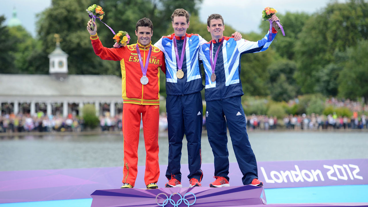 London 2012 Olympic Games - Alistair Brownlee, Javier Gomez, Jonathan Brownlee