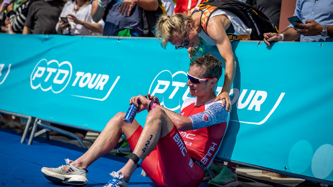 Alistair Brownlee finish PTO European Open 2023 Ibiza [Photo credit: PTO / Darren Wheeler]